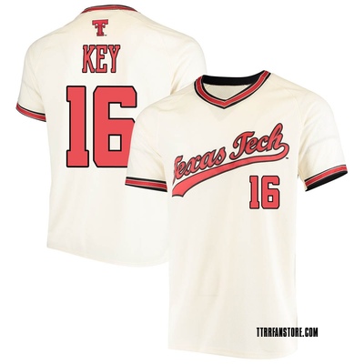 Texas Tech Red Raiders Pinstripe Baseball Replica Jersey in White, Size: M, Sold by Red Raider Outfitters