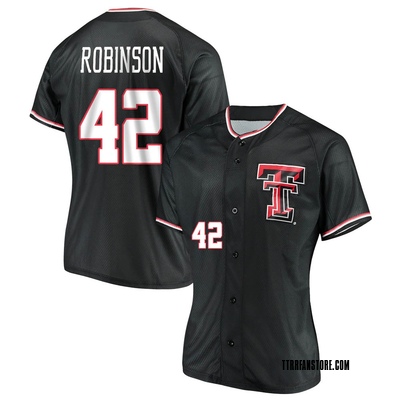 Custom Texas Tech Red Raiders Double T Replica Baseball Black Jersey in Black, Size: S, Sold by Red Raider Outfitters