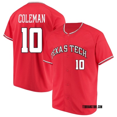 Texas Tech Red Raiders Youth Arch Replica Baseball Jersey in Red, Size: XL, Sold by Red Raider Outfitters