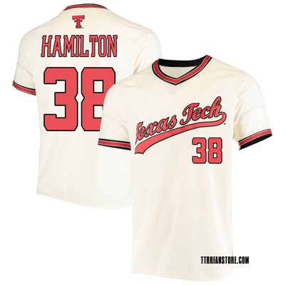 Custom Texas Tech Red Raiders Pinstripe Baseball White Replica Jersey in White, Size: S, Sold by Red Raider Outfitters